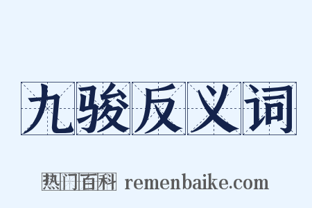 九骏反义词是什么意思的图片
